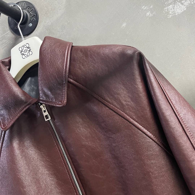 Loewe 2025 Leather Jacket Brown Sheepskin