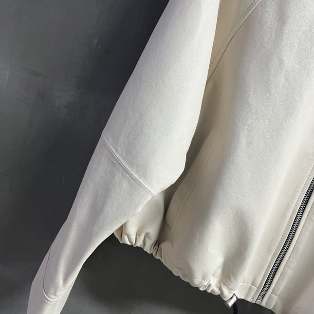 Loewe 2025 Leather Jacket White Sheepskin