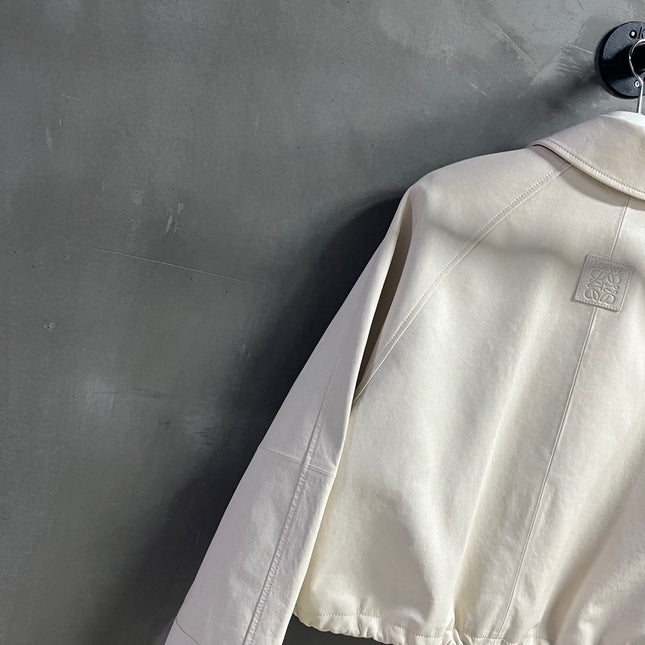 Loewe 2025 Leather Jacket White Sheepskin