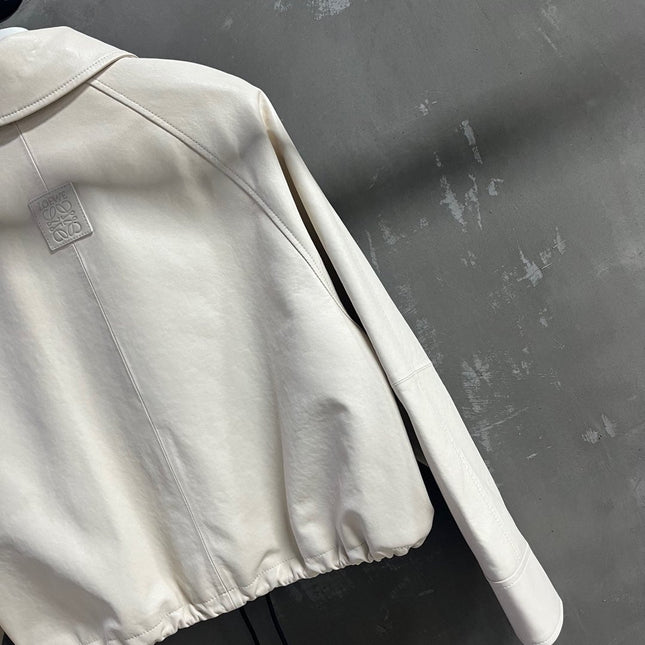 Loewe 2025 Leather Jacket White Sheepskin