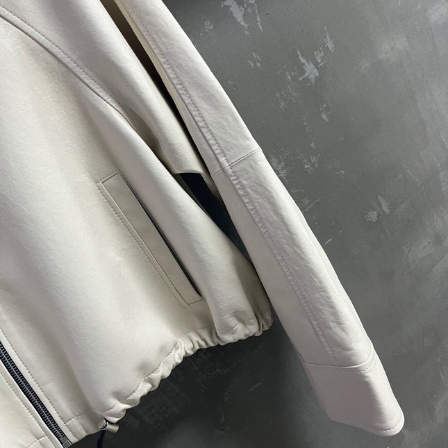 Loewe 2025 Leather Jacket White Sheepskin