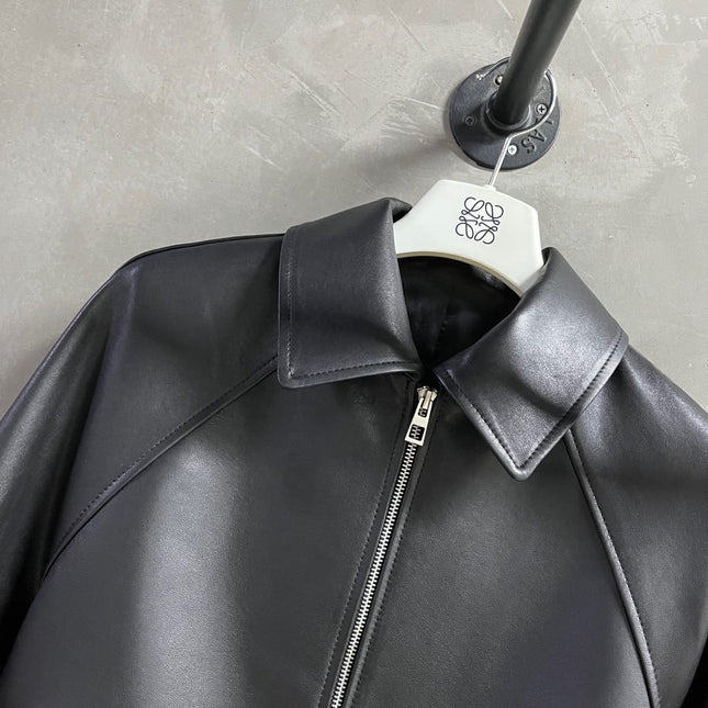 Loewe 2025 Leather Jacket Black Sheepskin