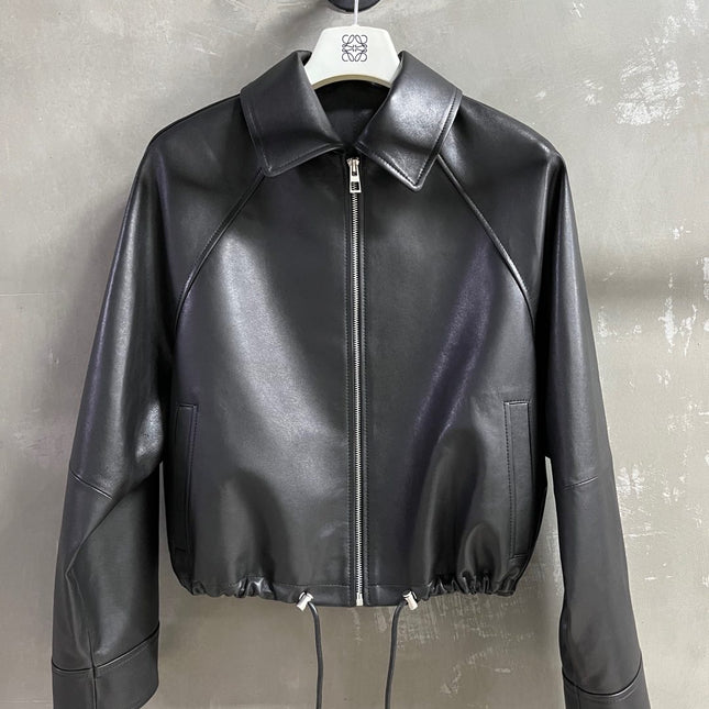 Loewe 2025 Leather Jacket Black Sheepskin