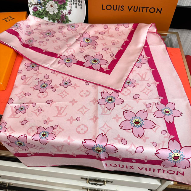 LV SCARF 90 CM IN SILK 723122