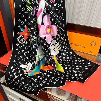 LV SCARF 90 CM IN SILK 10