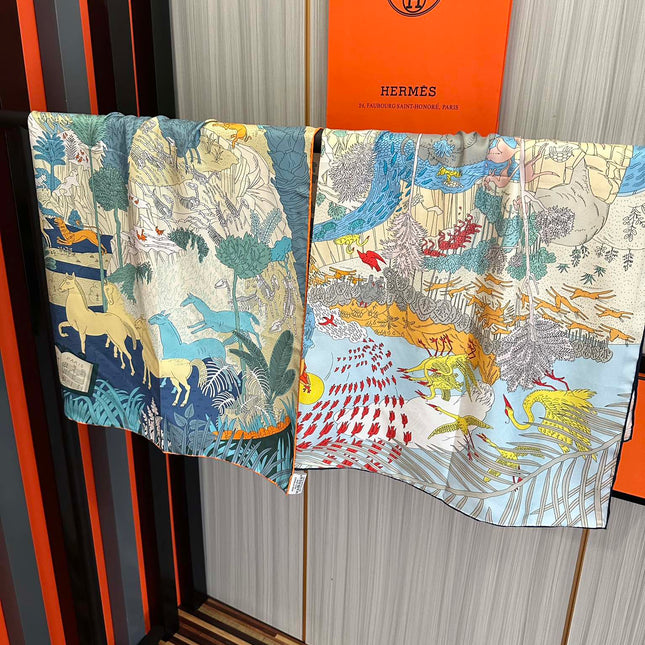 HERMES 25S SCARF 90 IN SILK 727408