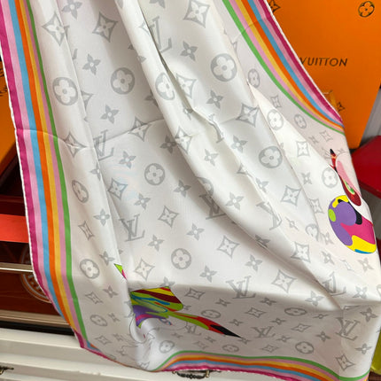LV SCARF 90 CM IN SILK 738414