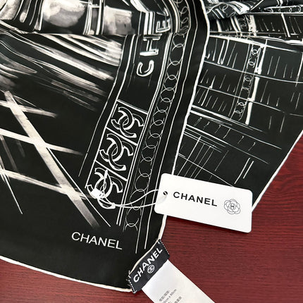 CHANEL 25S SCARF 90 IN SILK 002
