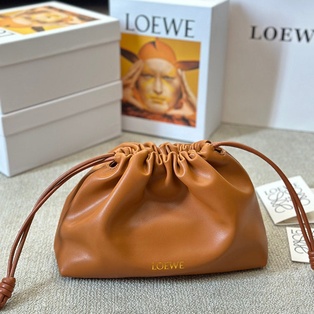 LOE SMALL 23 FLAMENCO PURSE IN WARM DESERT NAPPA LAMBSKIN