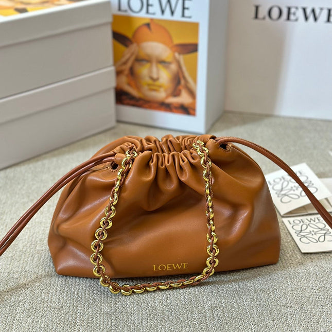 LOE SMALL 23 FLAMENCO PURSE IN WARM DESERT NAPPA LAMBSKIN