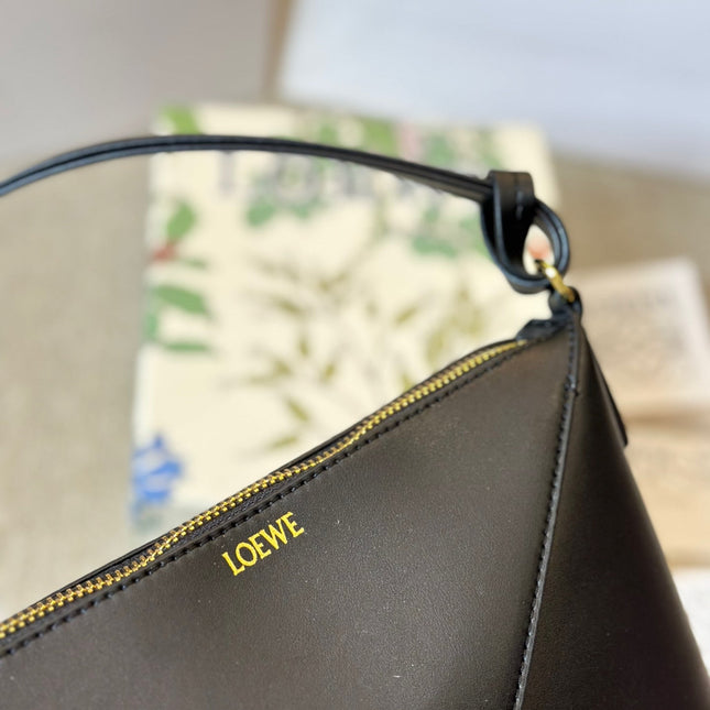 LOE 20 PUZZLE FOLD POUCH IN BLACK NAPPA CALFSKIN