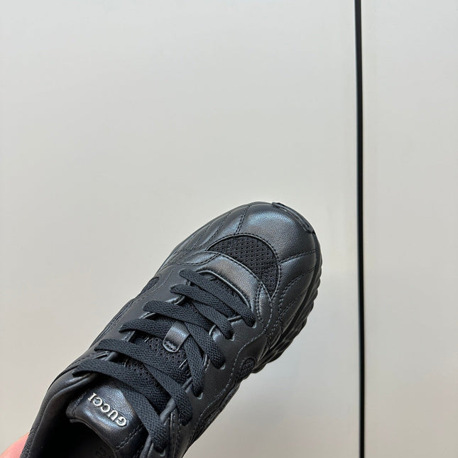 GG Ripple Leather Sneakers Black