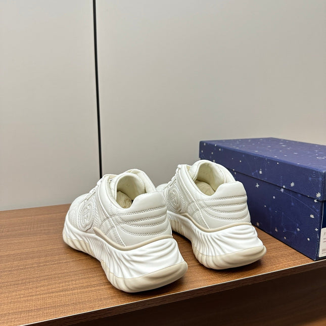 GG Ripple Leather Sneakers White