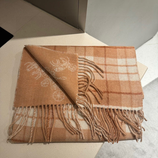 CLASSIC SCARF 190 CM IN BUFF BEIGE WOOL 375278