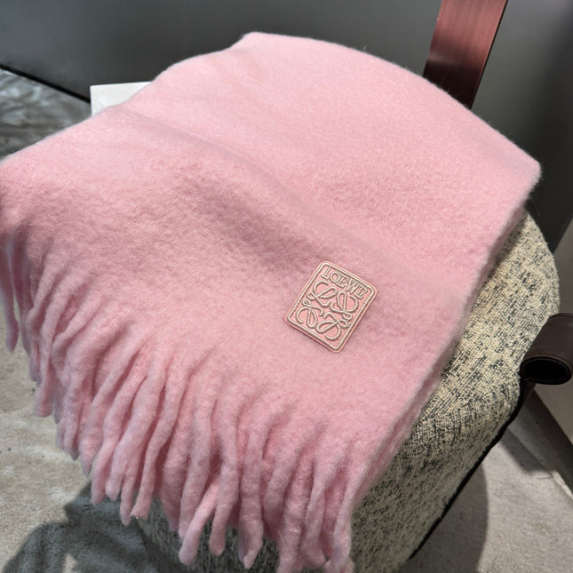 SCARF 185 CM IN PASTEL PINK WOOL 390877
