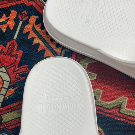 GG WEB SLIDE SANDAL WHITE RUBBER