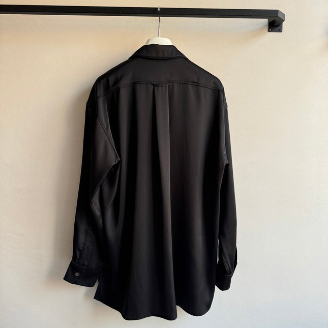 Loewe Shirt Black Satin Fabric