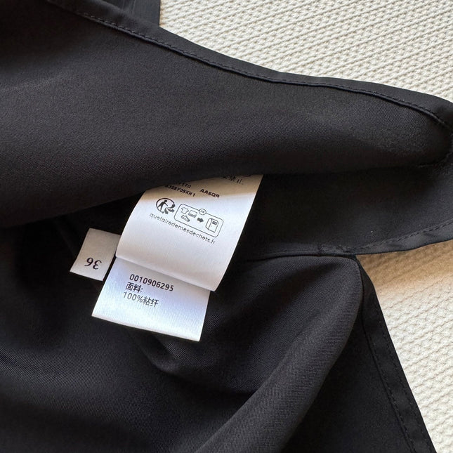 Loewe Shirt Black Satin Fabric