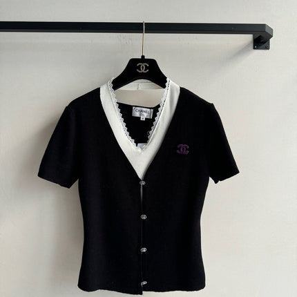 CC Knitted Top Black Wool