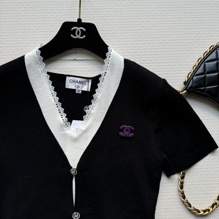 CC Knitted Top Black Wool