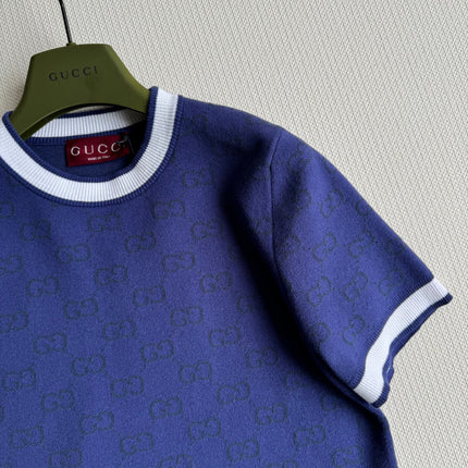 GUCCI SHORT-SLEEVE KNIT TOP STYLE 123