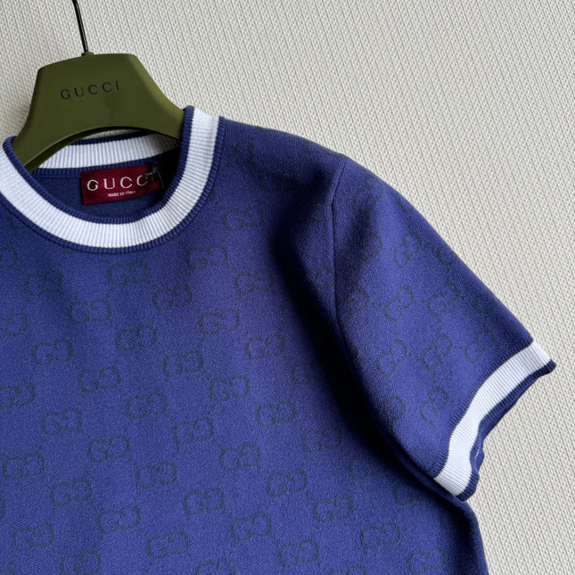 GUCCI SHORT-SLEEVE KNIT TOP STYLE 123