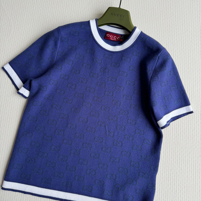 GUCCI SHORT-SLEEVE KNIT TOP STYLE 123