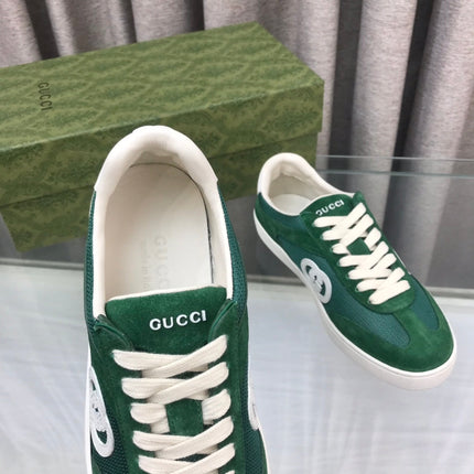GG INTERLOCKING G SNEAKER GREEN FOREST SUEDE