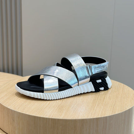 HM ELECTRIC SANDAL SILVER CALFSKIN