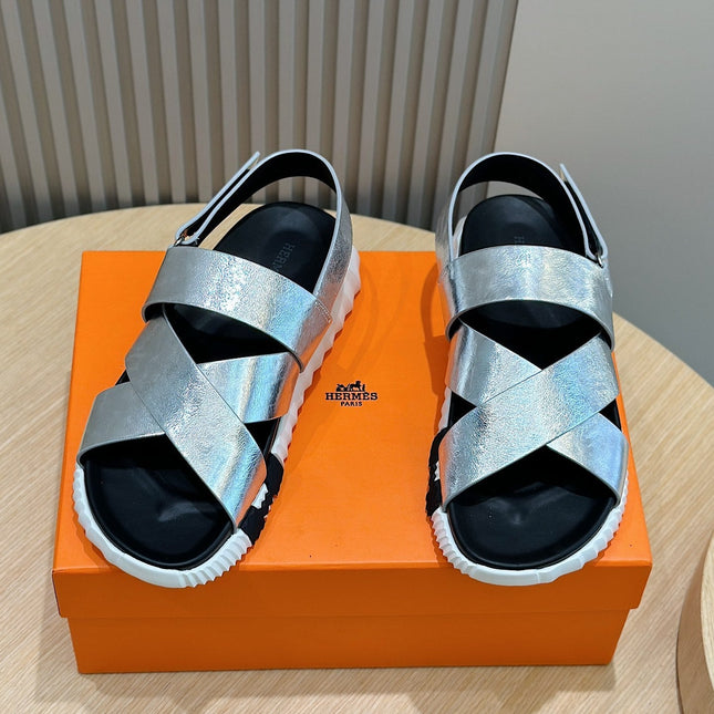 HM ELECTRIC SANDAL SILVER CALFSKIN