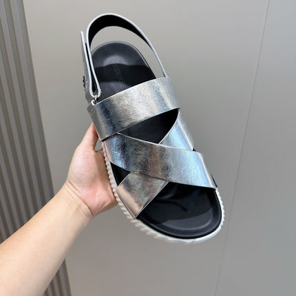 HM ELECTRIC SANDAL SILVER CALFSKIN