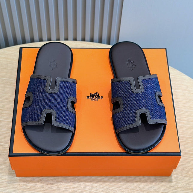 HM IZMIR SANDAL DENIM AND GRAY FABRIC