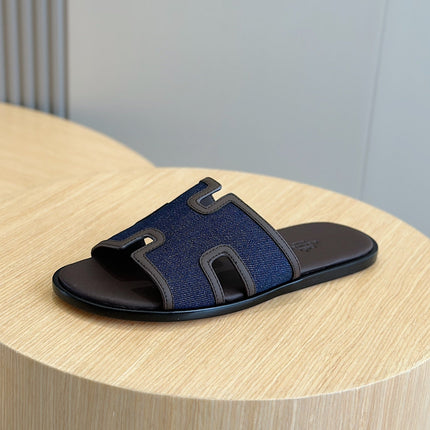 HM IZMIR SANDAL DENIM AND GRAY FABRIC
