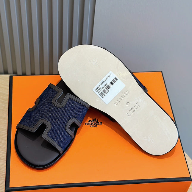 HM IZMIR SANDAL DENIM AND GRAY FABRIC