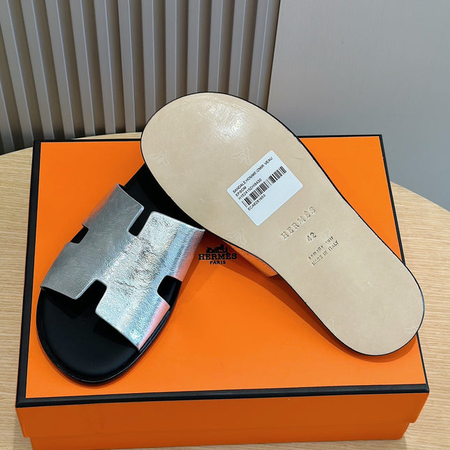 HM IZMIR SANDAL SILVER CALFSKIN