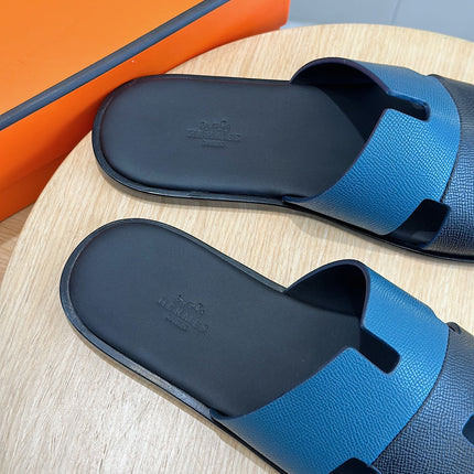 HM IZMIR SANDAL DENIM AND NAVY CALFSKIN