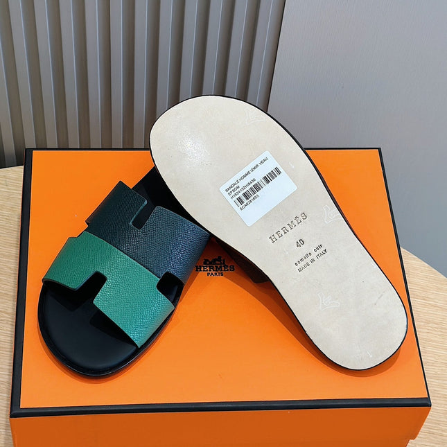 HM IZMIR SANDAL DENIM AND OCEAN CALFSKIN