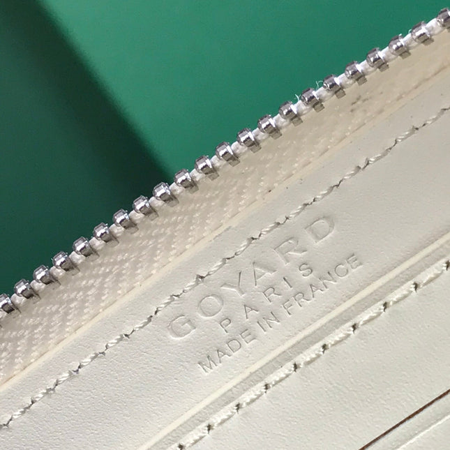 MATIGNON MINI WALLET 11 IN WHITE GOYARDINE CANVAS AND CALFSKIN