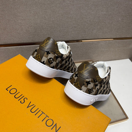 LV TRAINER PEANUT BROWN MIX BLACK DAMIER BREATHABLE FABRIC