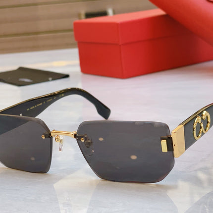 PANTHÈRE GEOMETRIC SUNGLASSES CT0637S IN METAL AND ACETATE