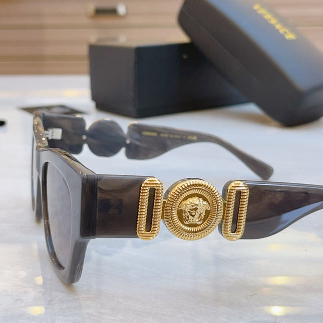 EMBOSSED LOGO MEDUSA BIGGIE SQUARE FRAME SUNGLASSES VE 6787 IN ACETATE