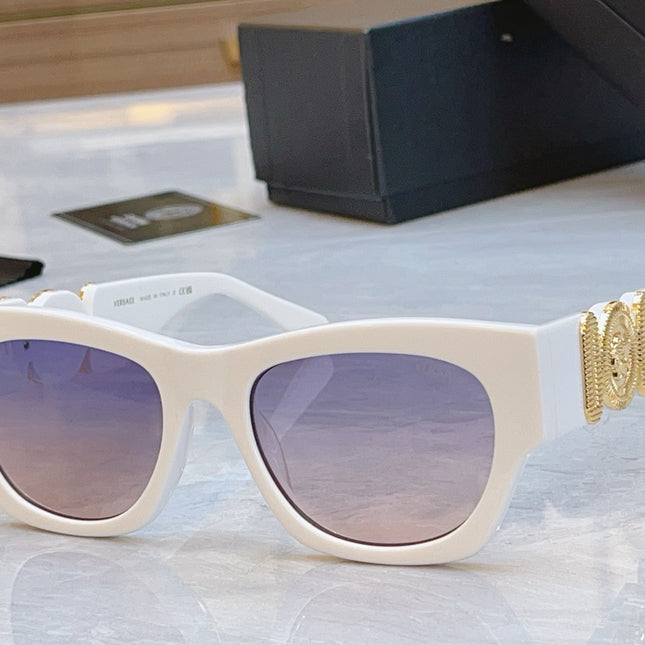 EMBOSSED LOGO MEDUSA BIGGIE SQUARE FRAME SUNGLASSES VE 6787 IN ACETATE