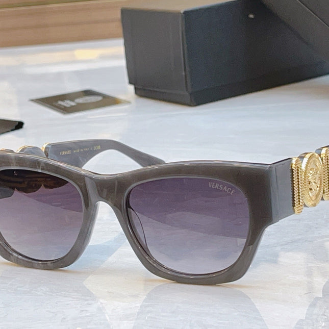 EMBOSSED LOGO MEDUSA BIGGIE SQUARE FRAME SUNGLASSES VE 6787 IN ACETATE