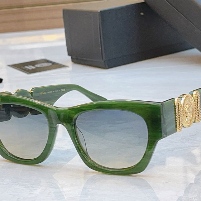 EMBOSSED LOGO MEDUSA BIGGIE SQUARE FRAME SUNGLASSES VE 6787 IN ACETATE
