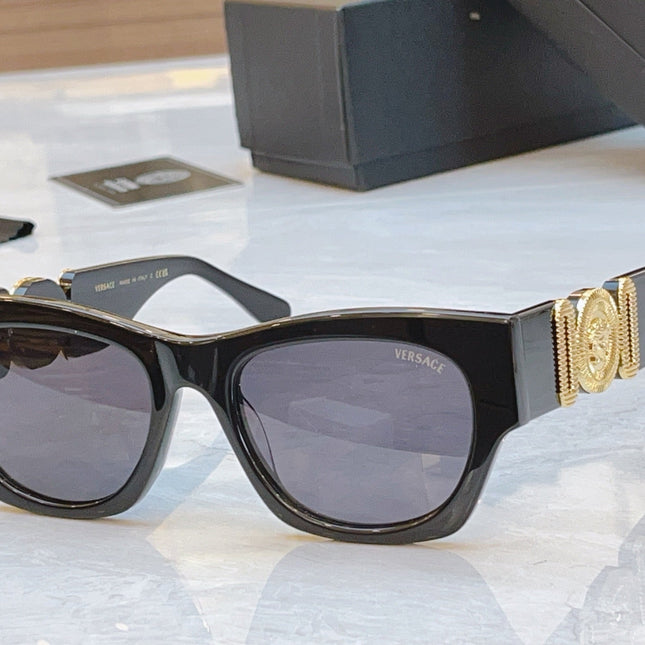 EMBOSSED LOGO MEDUSA BIGGIE SQUARE FRAME SUNGLASSES VE 6787 IN ACETATE