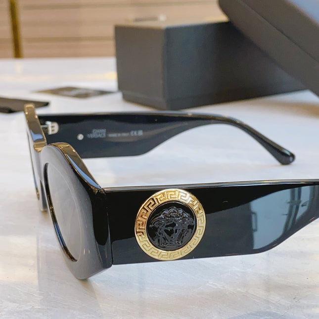 EMBOSSED LOGO MEDUSA BIGGIE RHOMBUS FRAME SUNGLASSES VE 422/E IN ACETATE