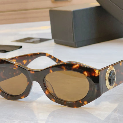 EMBOSSED LOGO MEDUSA BIGGIE RHOMBUS FRAME SUNGLASSES VE 422/E IN ACETATE