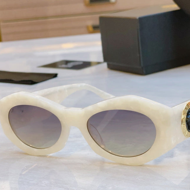 EMBOSSED LOGO MEDUSA BIGGIE RHOMBUS FRAME SUNGLASSES VE 422/E IN ACETATE