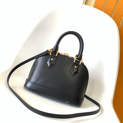LV 25S ALMA BB BAG 23 IN BLACK EPI CALFSKIN GOLD HARDWARE