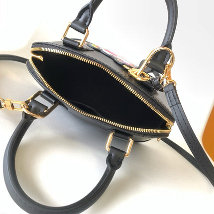 LV 25S ALMA BB BAG 23 IN BLACK EPI CALFSKIN GOLD HARDWARE